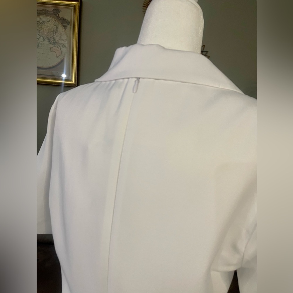 NWT Zara White Cut Out Mini Dress Sz L Summer Cocktail Party Event Trend Style - Picture 9 of 16